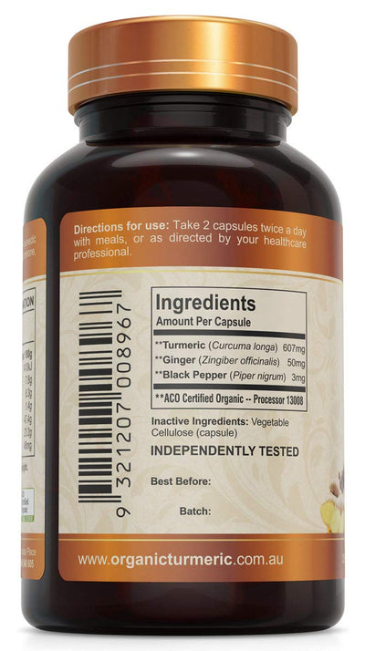 Organic Turmeric With Ginger & Black Pepper