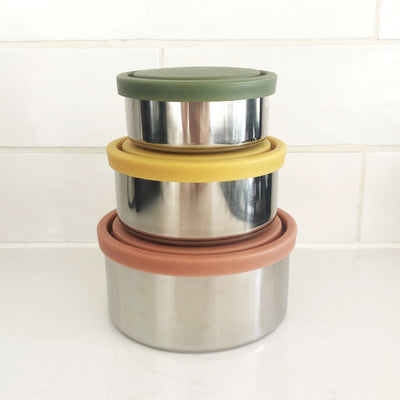 Bento Round Containers 3pc Autumn