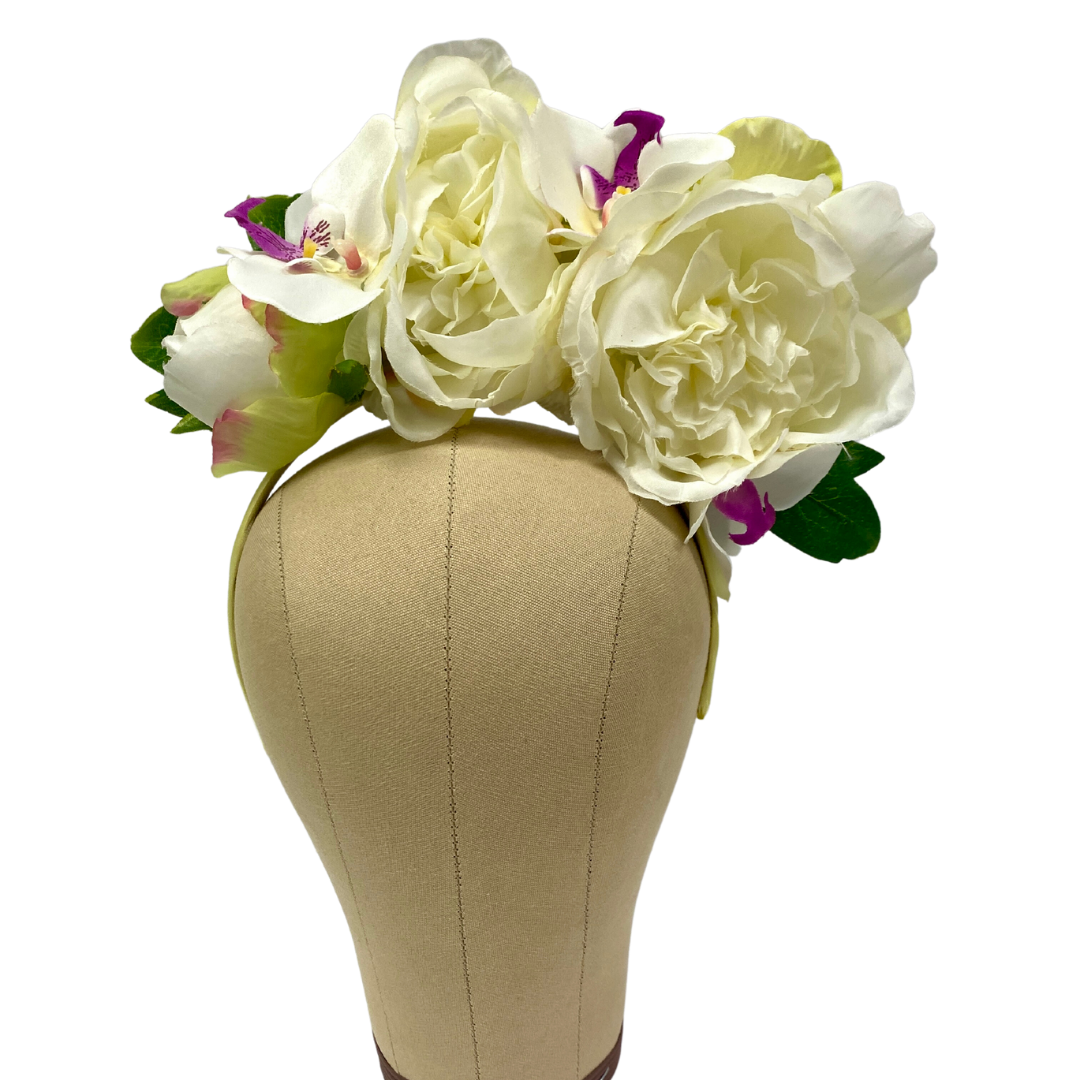Peonies Flower Fascinator