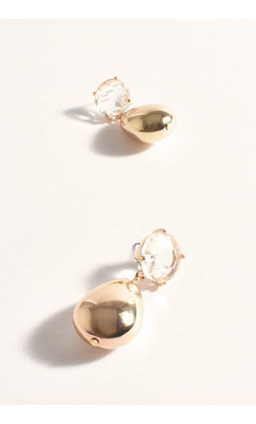 Adorne Stone Top Teardrop Earrings