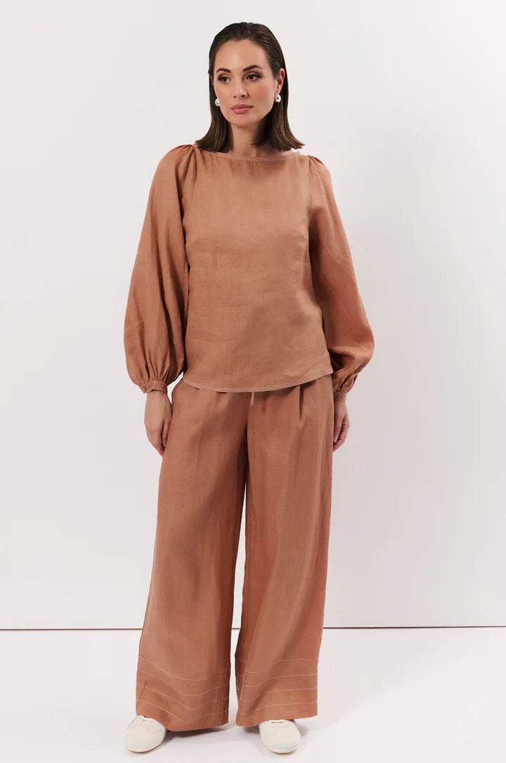 Rowe 3/4 Sleeve Linen Top