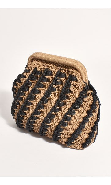 Adorne Eadie Crochet Weave Framed Clutch