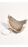 Adorne Mocha/Cream Aurelia Saddle Handbag