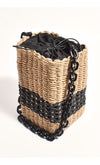 Adorne Melia Woven Bucket Resin Chain Bag