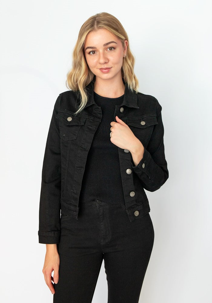 Country Denim Black Jacket