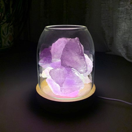 Purple salt on sale rock lamp