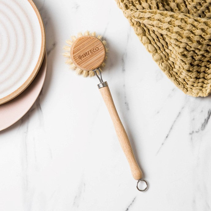 Dish Brush Bamboo Handle Sisal Bristles