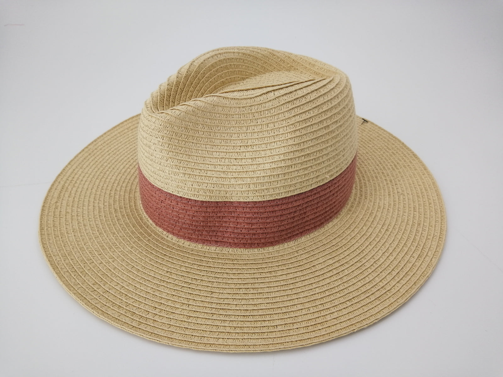 Panama Hat Pink Band