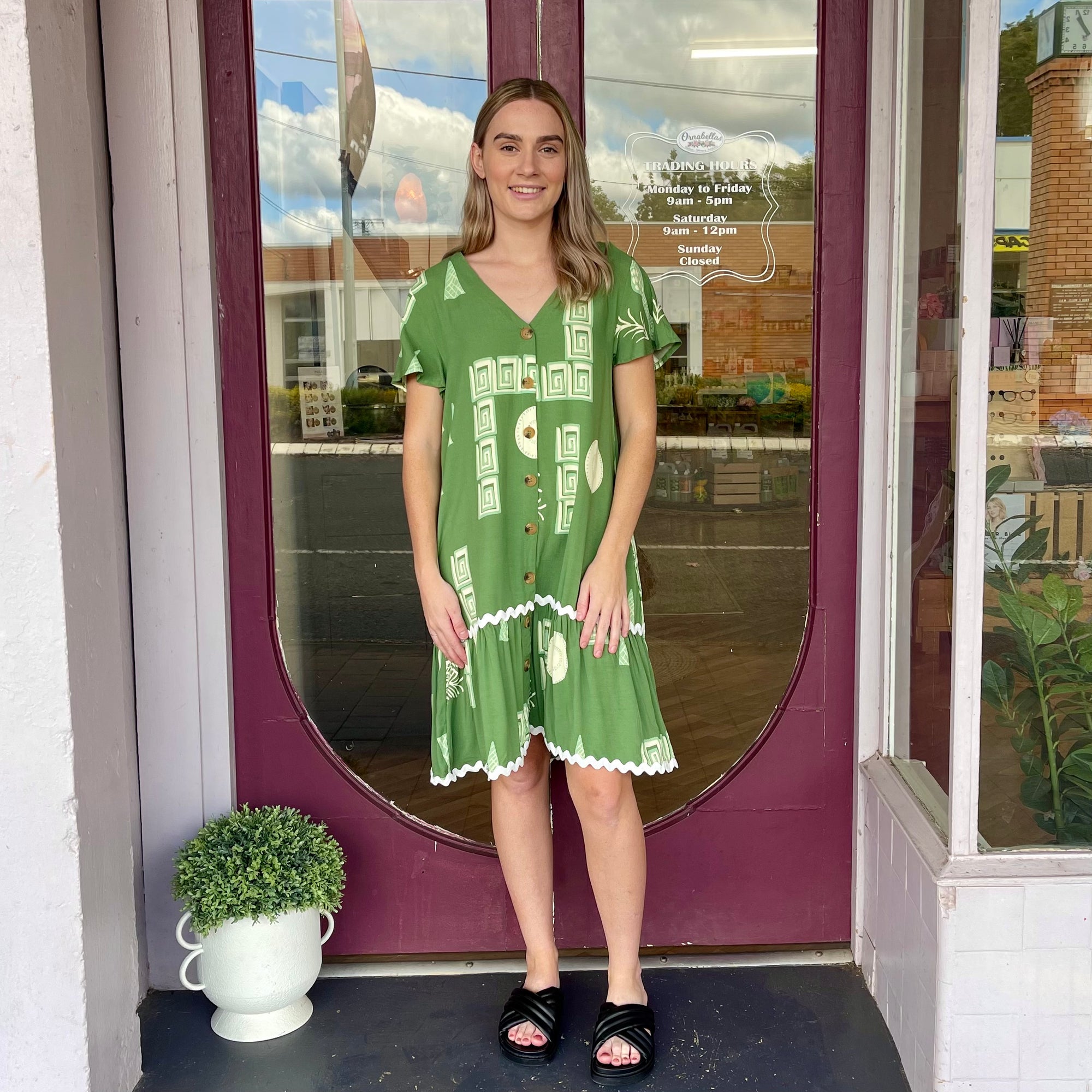 Miracle Green Abstract Dress