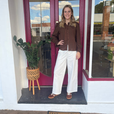 Denim Stitch Detail Pant