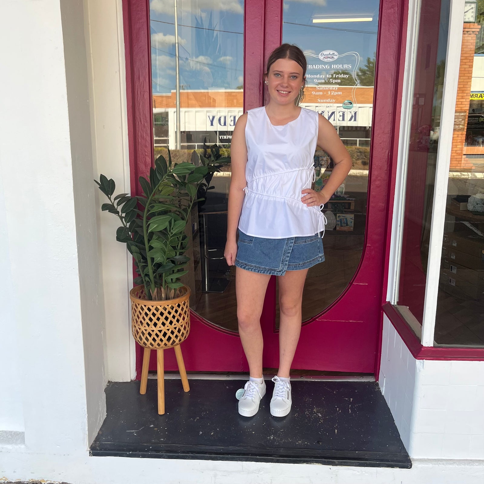 Elin Gathered Tie Shirt