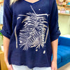 Foil Fern Print Top