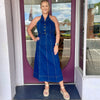 Harper Halter Denim Dress