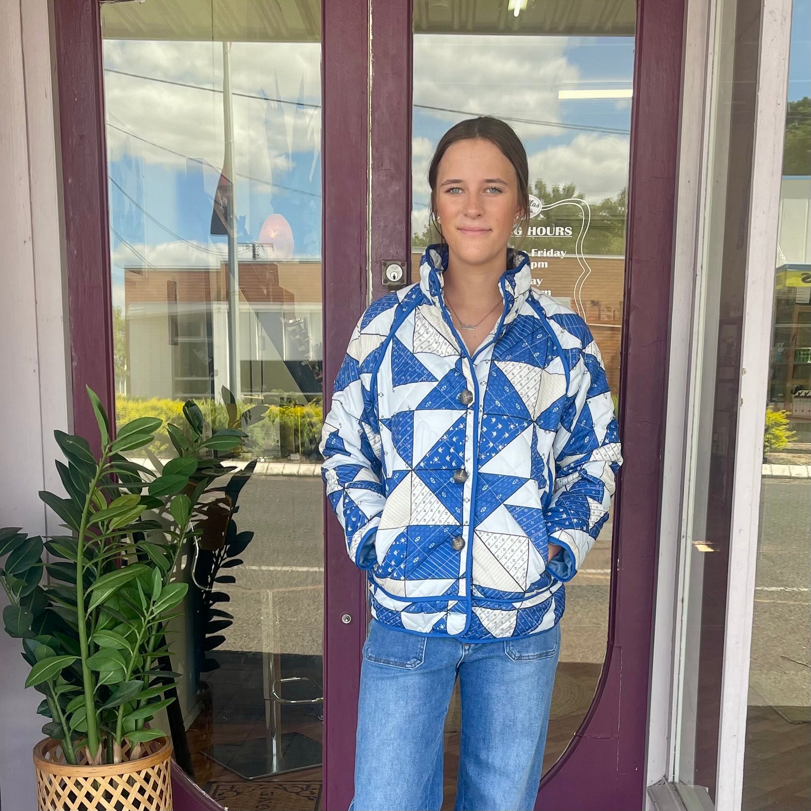 Contrast Long Sleeve Patchwork Jacket