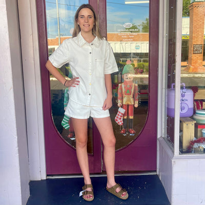 Denim Button Down Top