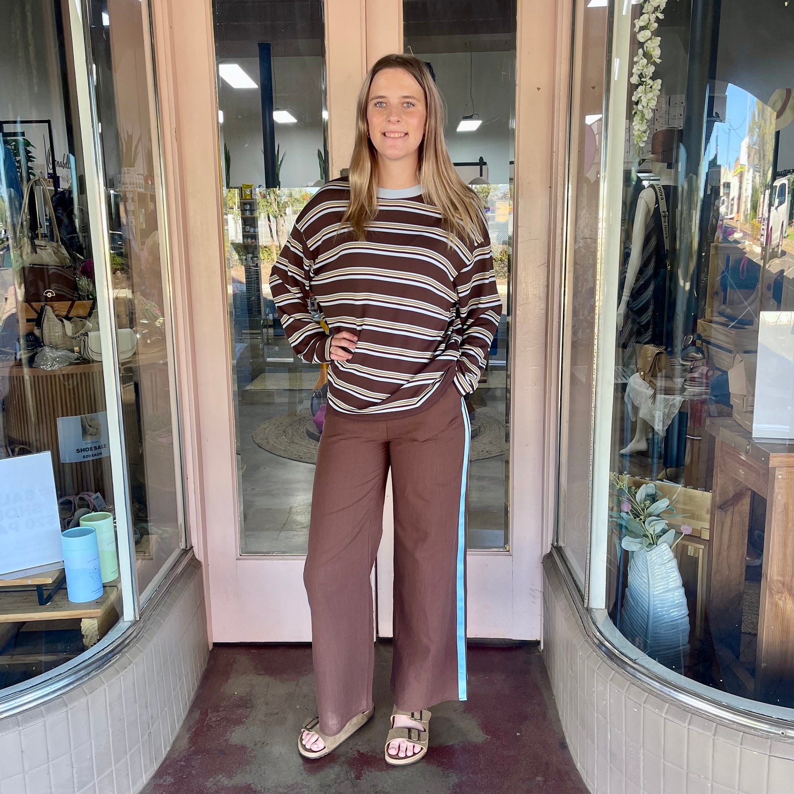 By Frankie Stripe Jersey with Long Pants Set