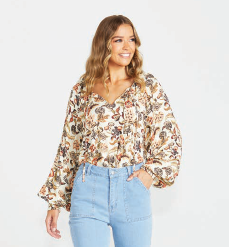 SASS Dara Cream Boho Top