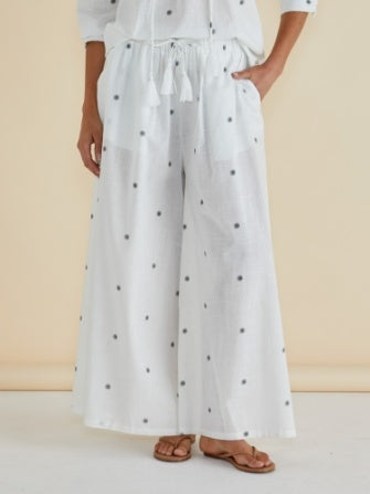 Tatum Black Floral Wide Leg Pants