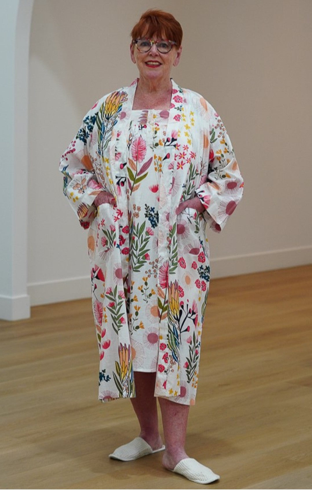 Kimono Protea Print