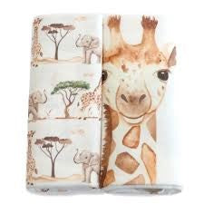 Bamboo Muslin Wraps Giraffes 3pk