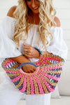 Coloured Crochet Basket Bag