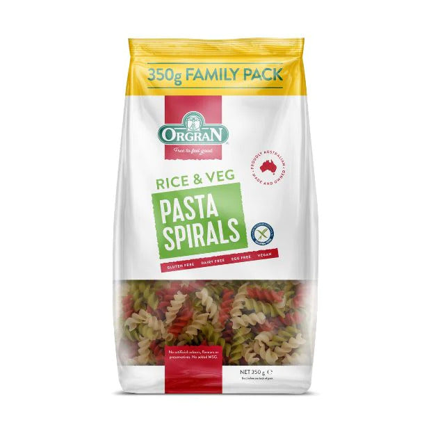 Orgran Pasta Rice & Veg Spirals