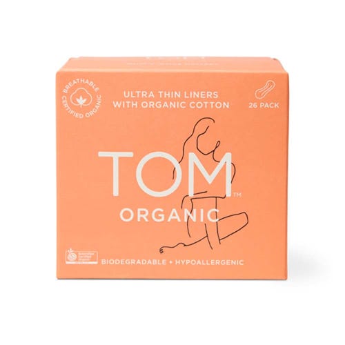 Tom Organic Panty Liners 26pk