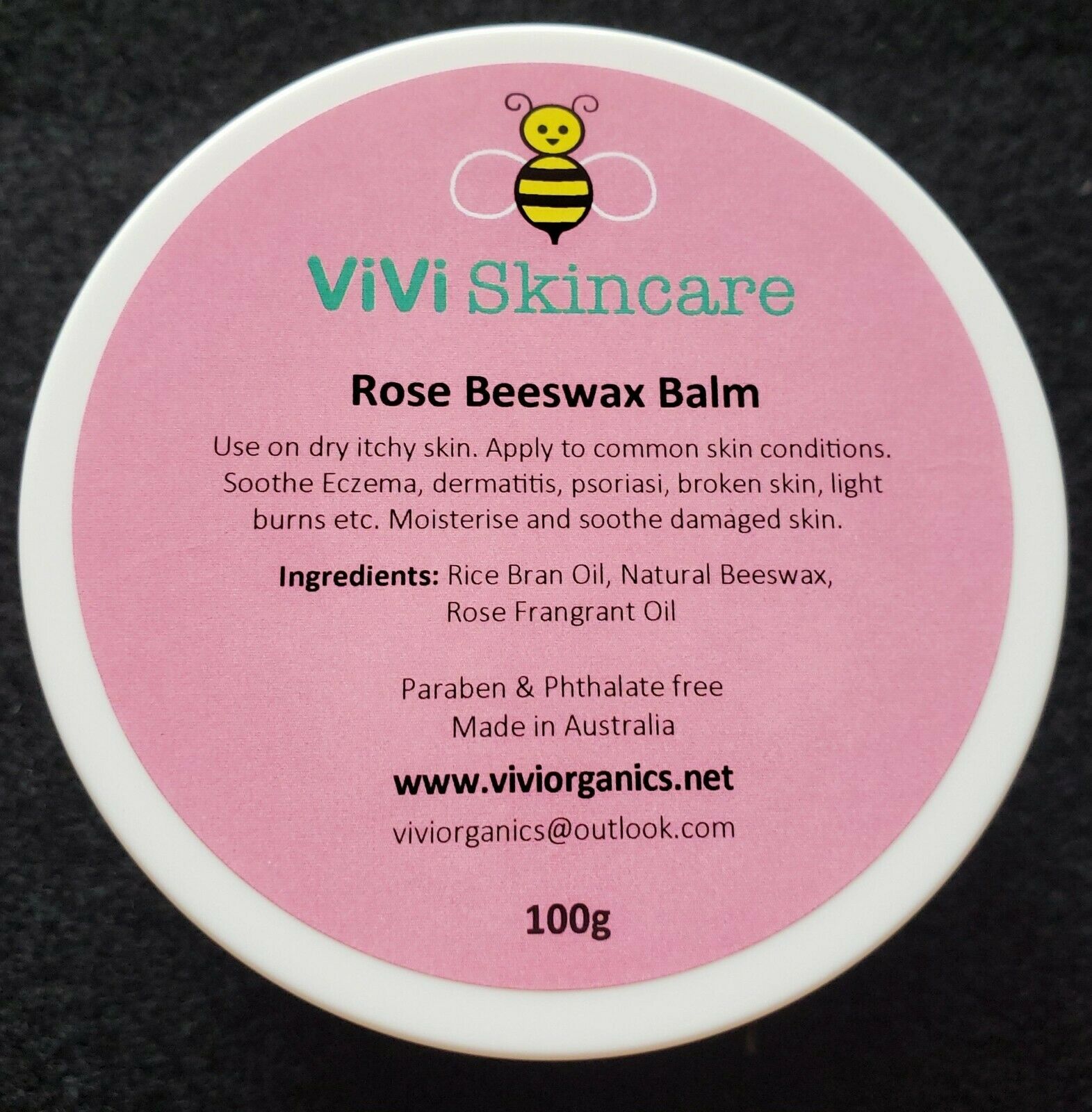 Vivi Beeswax Rose Balm